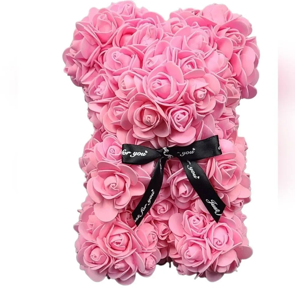 Barbie Pink Rose Bear Gift Bubblegum Pink Cute Aesthetic Girlfriend Surprise